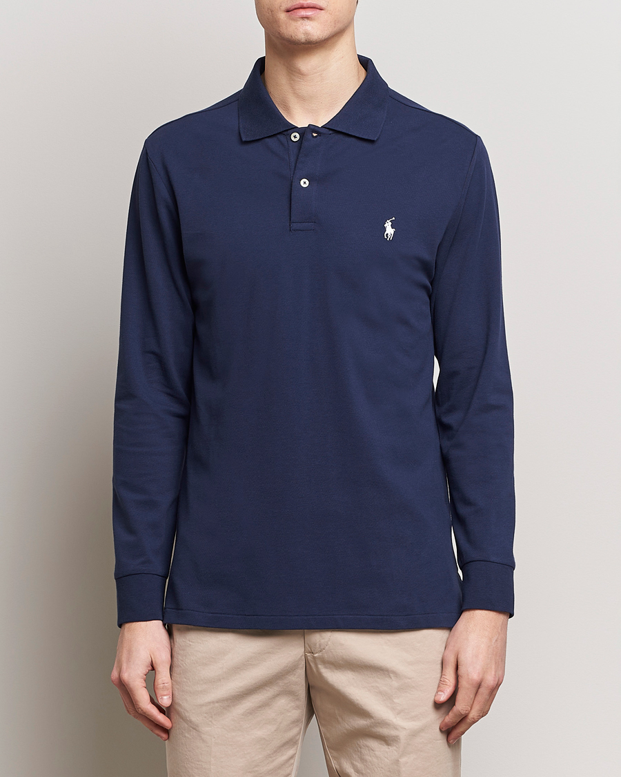 Hombres | Polos | Polo Ralph Lauren Golf | Performance Stretch Long Sleeve Polo Refined Navy
