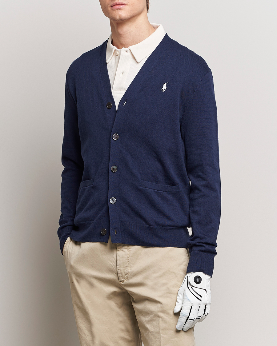Hombres | Jerséis y prendas de punto | RLX Ralph Lauren | Cotton Cardigan Refined Navy