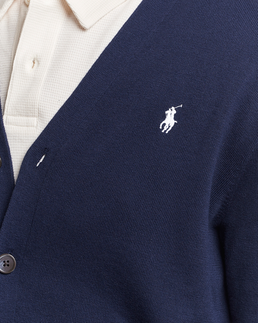 Hombres | Jerséis y prendas de punto | RLX Ralph Lauren | Cotton Cardigan Refined Navy
