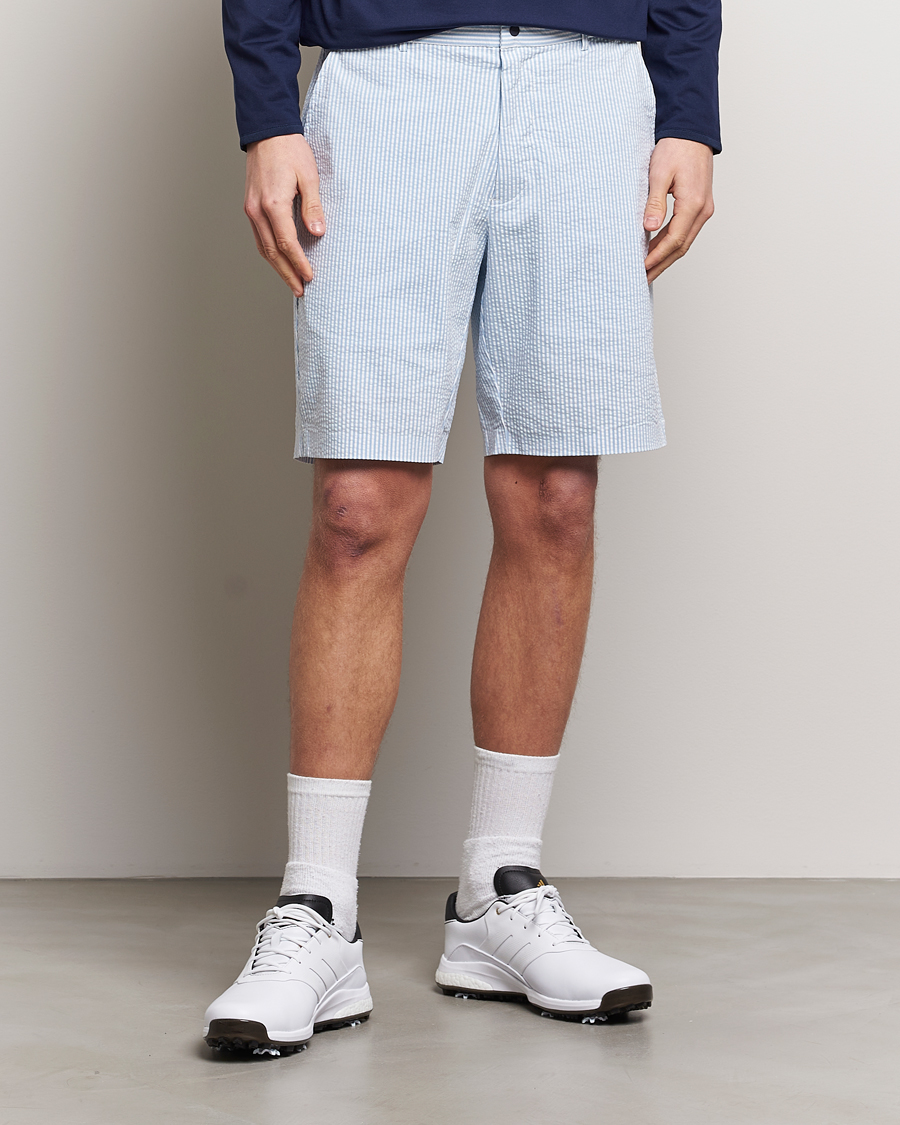 Hombres | Pantalones cortos chinos | RLX Ralph Lauren | Seersucker Golf Shorts Blue/White