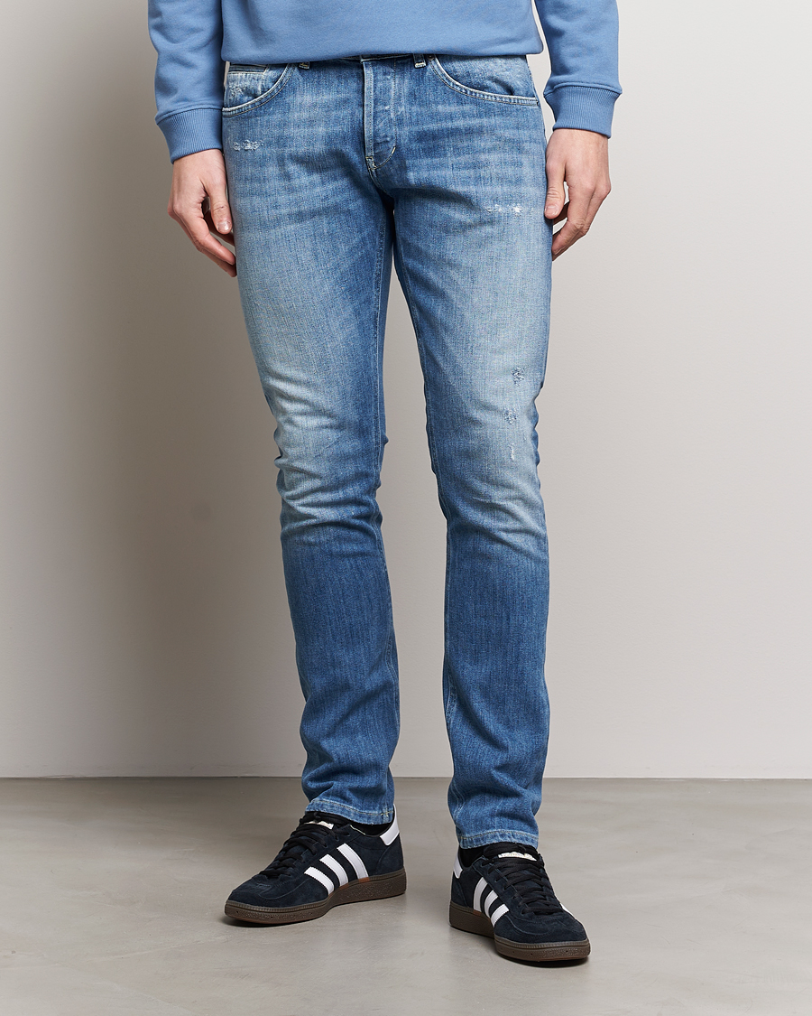 Hombres | Dondup | Dondup | George Distressed Jeans Light Blue