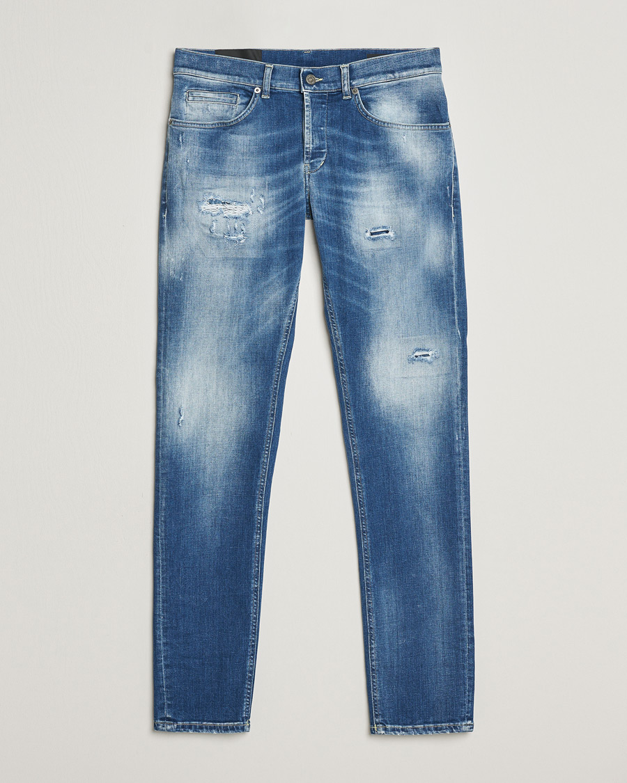 Hombres | Vaqueros | Dondup | George Distressed Jeans Medium Blue