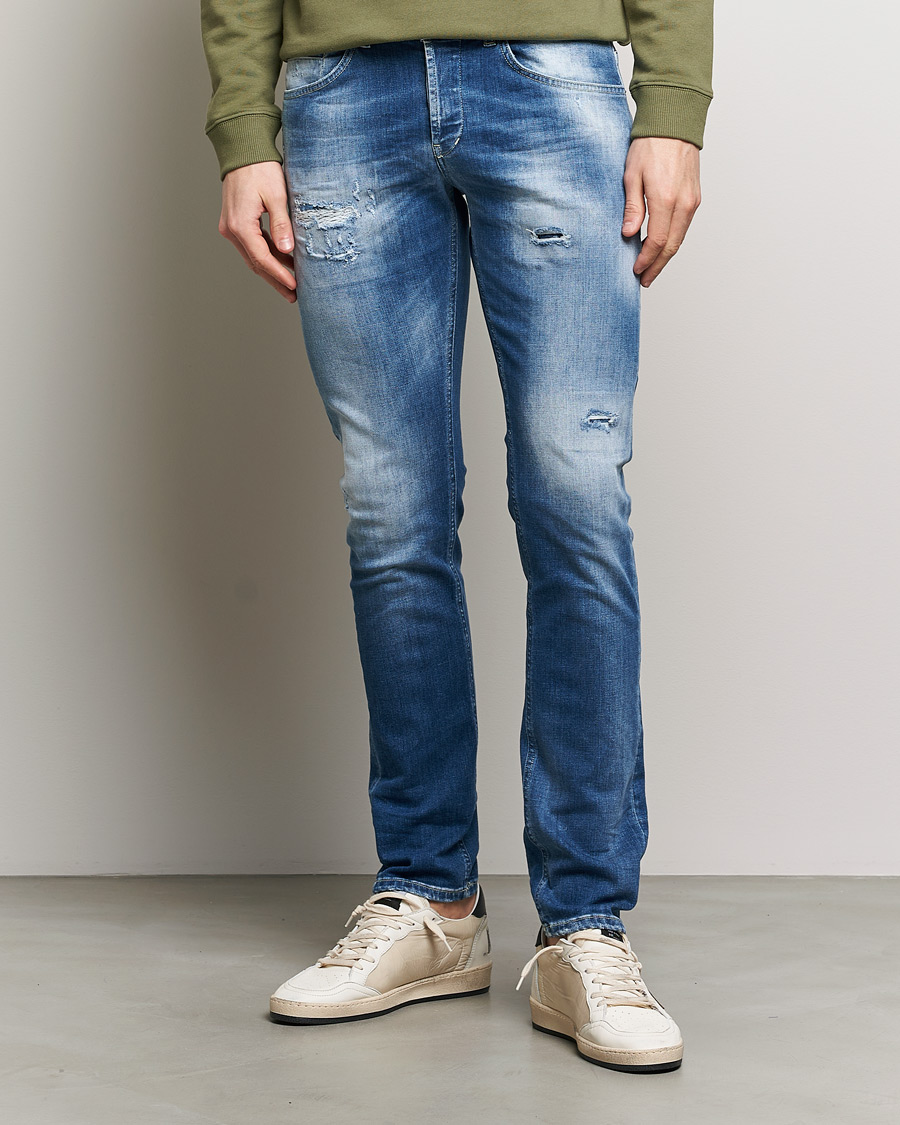 Hombres | Vaqueros | Dondup | George Distressed Jeans Medium Blue