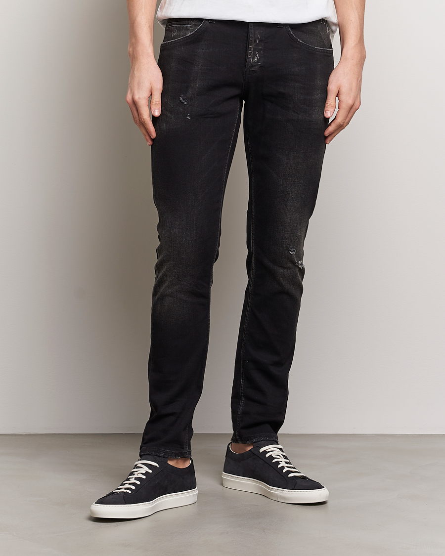 Hombres | Ropa | Dondup | George Distressed Jeans Washed Black