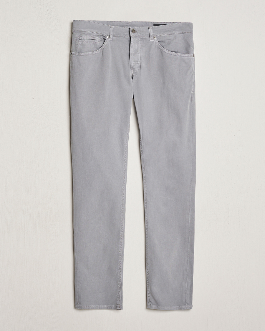Hombres | Pantalones | Dondup | George Gabardine 5-Pocket Light Grey