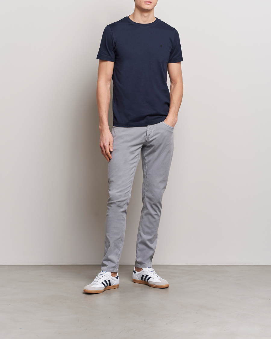 Hombres | Pantalones | Dondup | George Gabardine 5-Pocket Light Grey