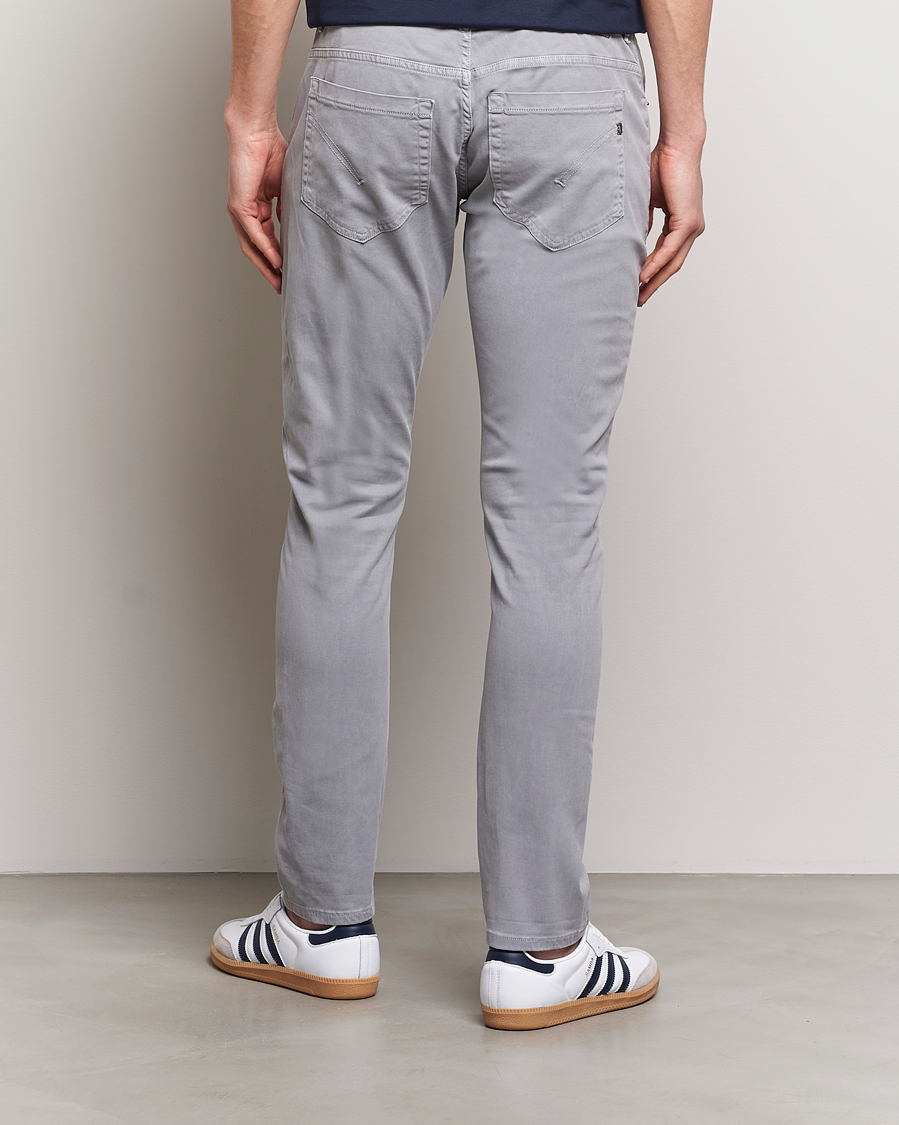 Hombres | Pantalones | Dondup | George Gabardine 5-Pocket Light Grey