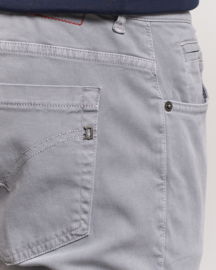 Hombres | Pantalones | Dondup | George Gabardine 5-Pocket Light Grey