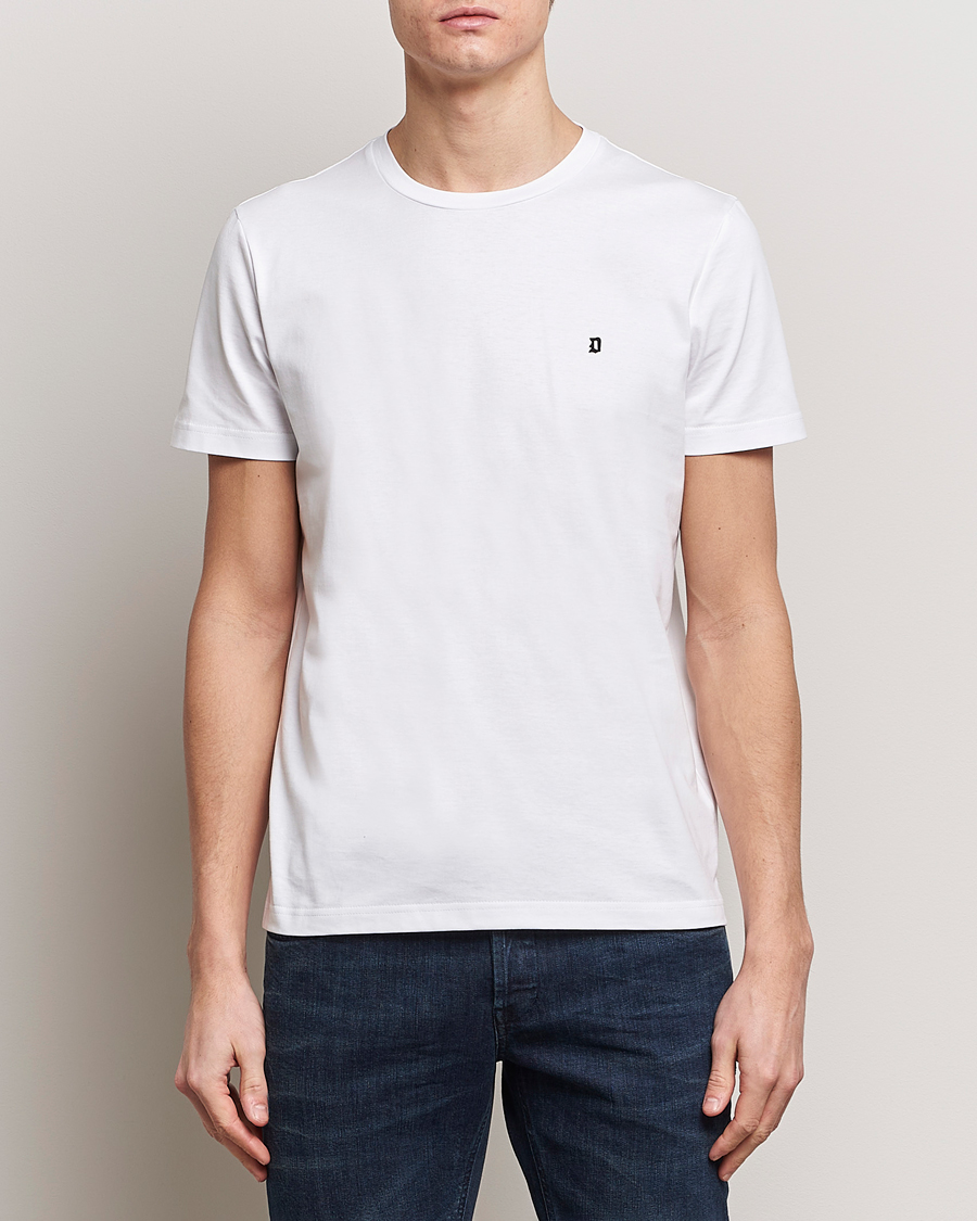 Hombres | Camisetas de manga corta | Dondup | Logo Crew Neck T-Shirt White