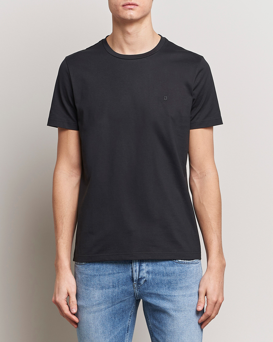 Hombres | Ropa | Dondup | Logo Crew Neck T-Shirt Black