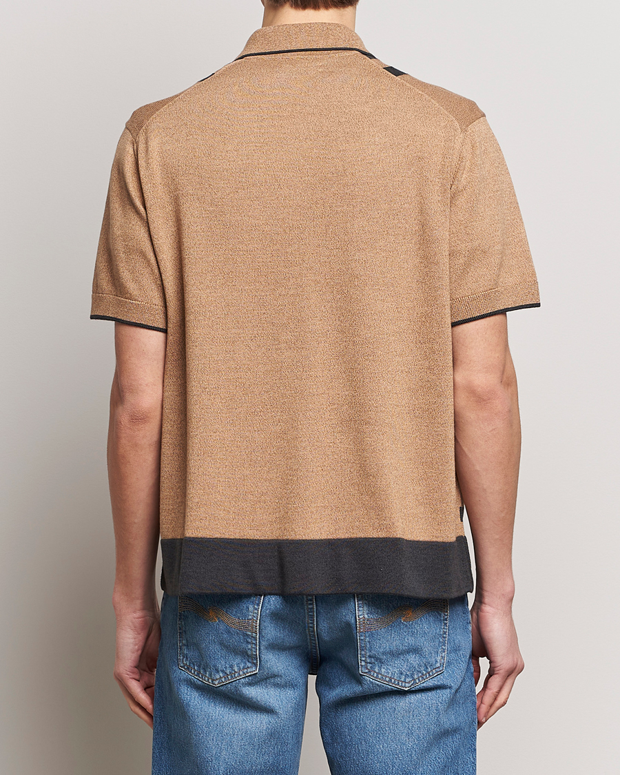 Hombres | Camisas | Nudie Jeans | Fabbe Knitted Polo Shirt Beige