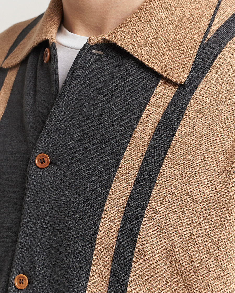 Hombres | Camisas | Nudie Jeans | Fabbe Knitted Polo Shirt Beige