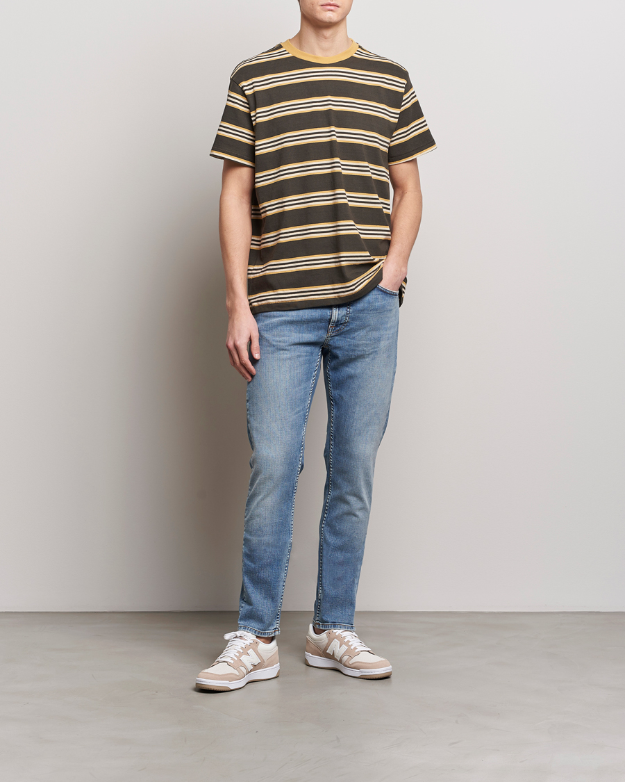 Hombres | Camisetas | Nudie Jeans | Leif Striped Crew Neck T-Shirt Multi