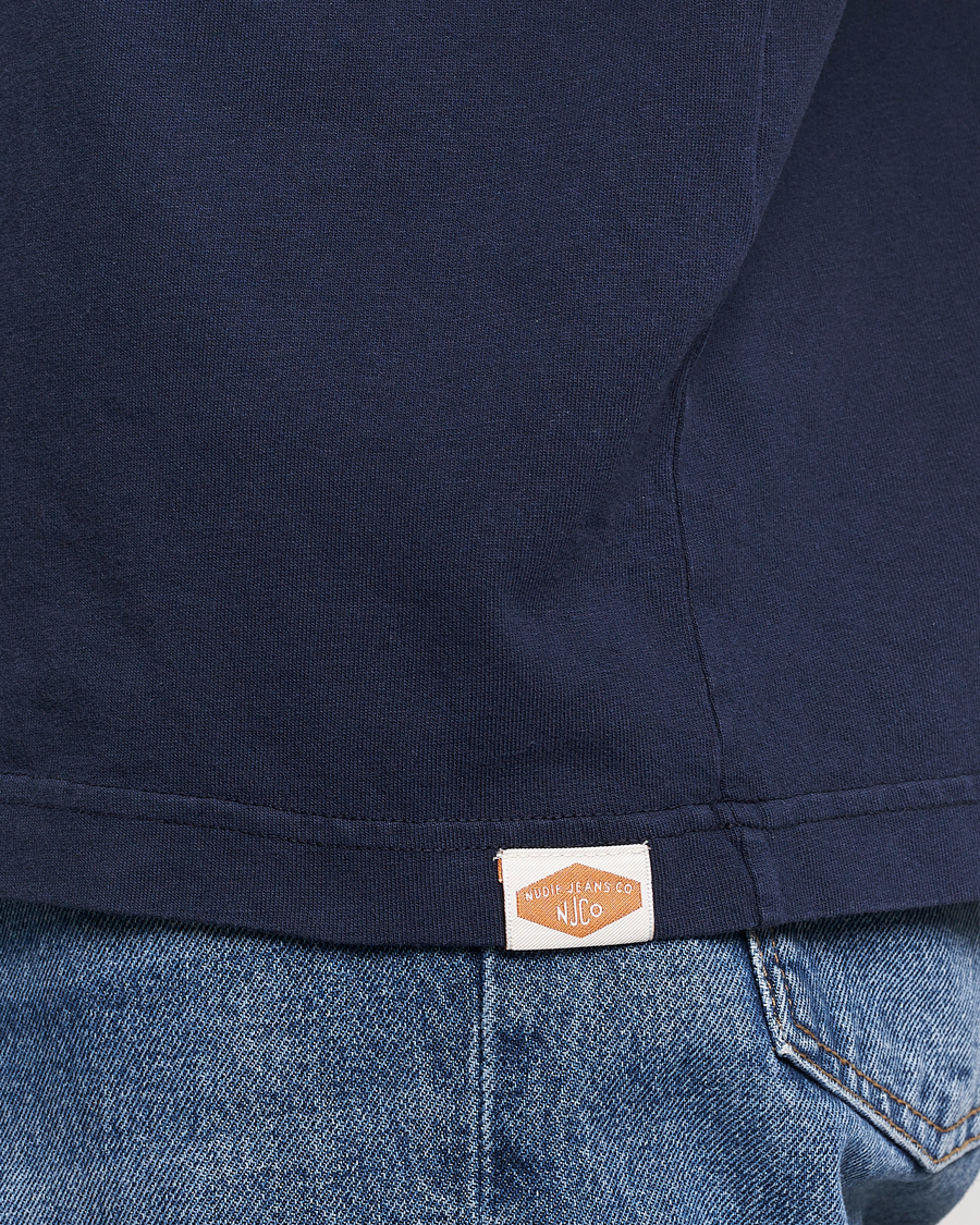 Hombres | Camisetas | Nudie Jeans | Uno Everyday Crew Neck T-Shirt Blue