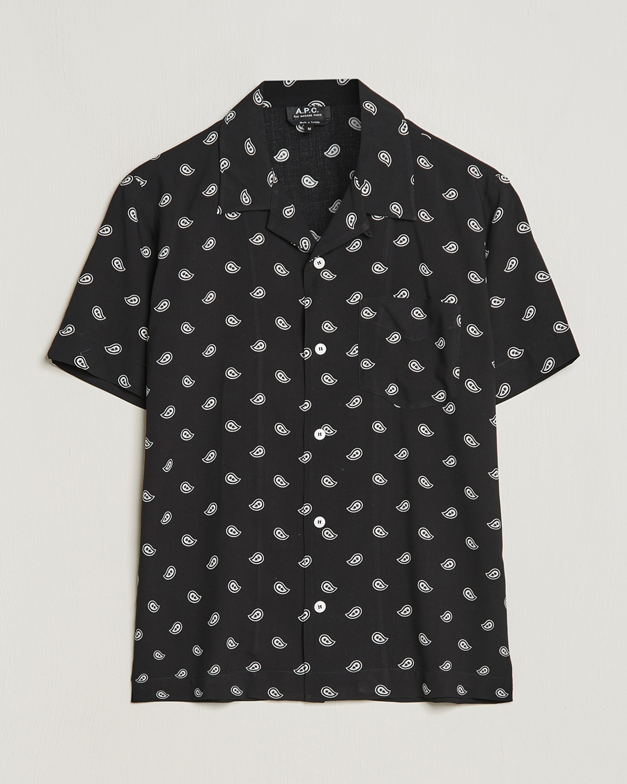 Hombres | Camisas | A.P.C. | Lloyd Printed Paisley Resort Shirt Black