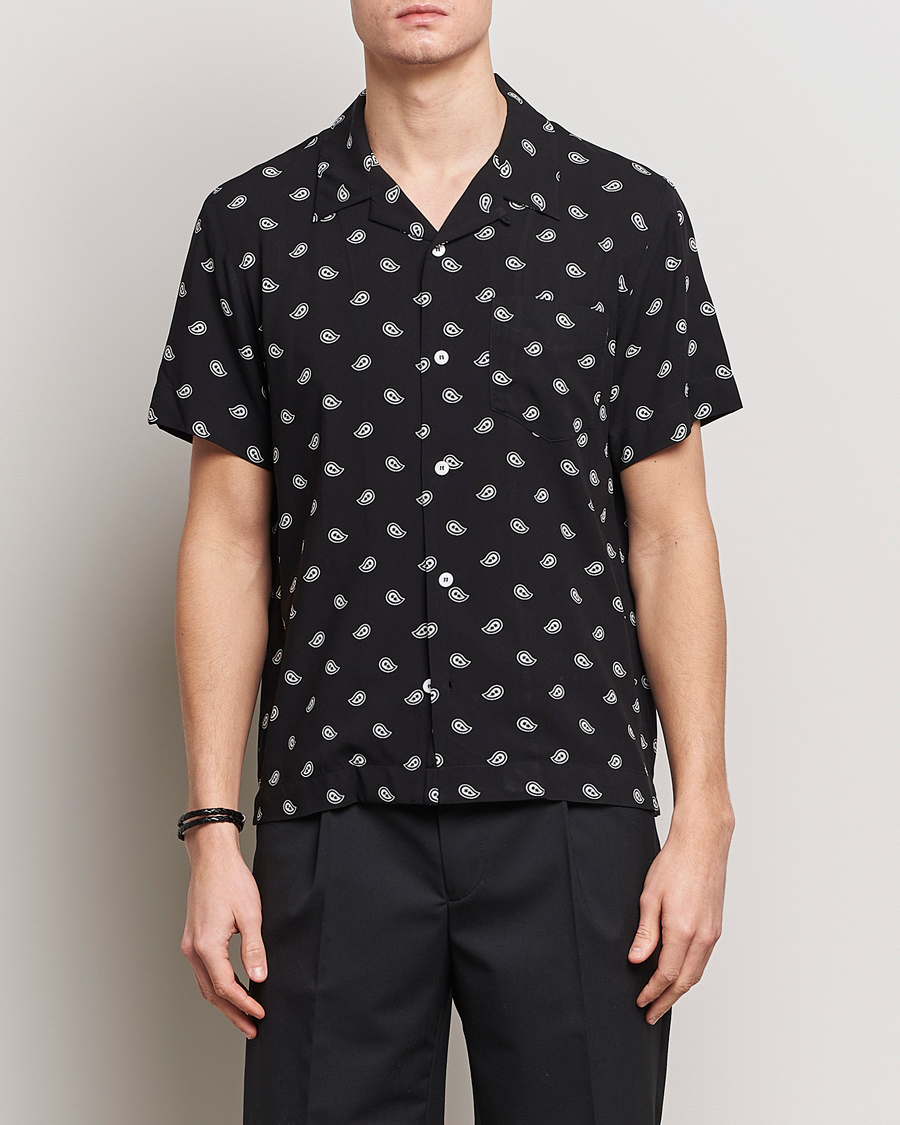 Hombres | Camisas | A.P.C. | Lloyd Printed Paisley Resort Shirt Black