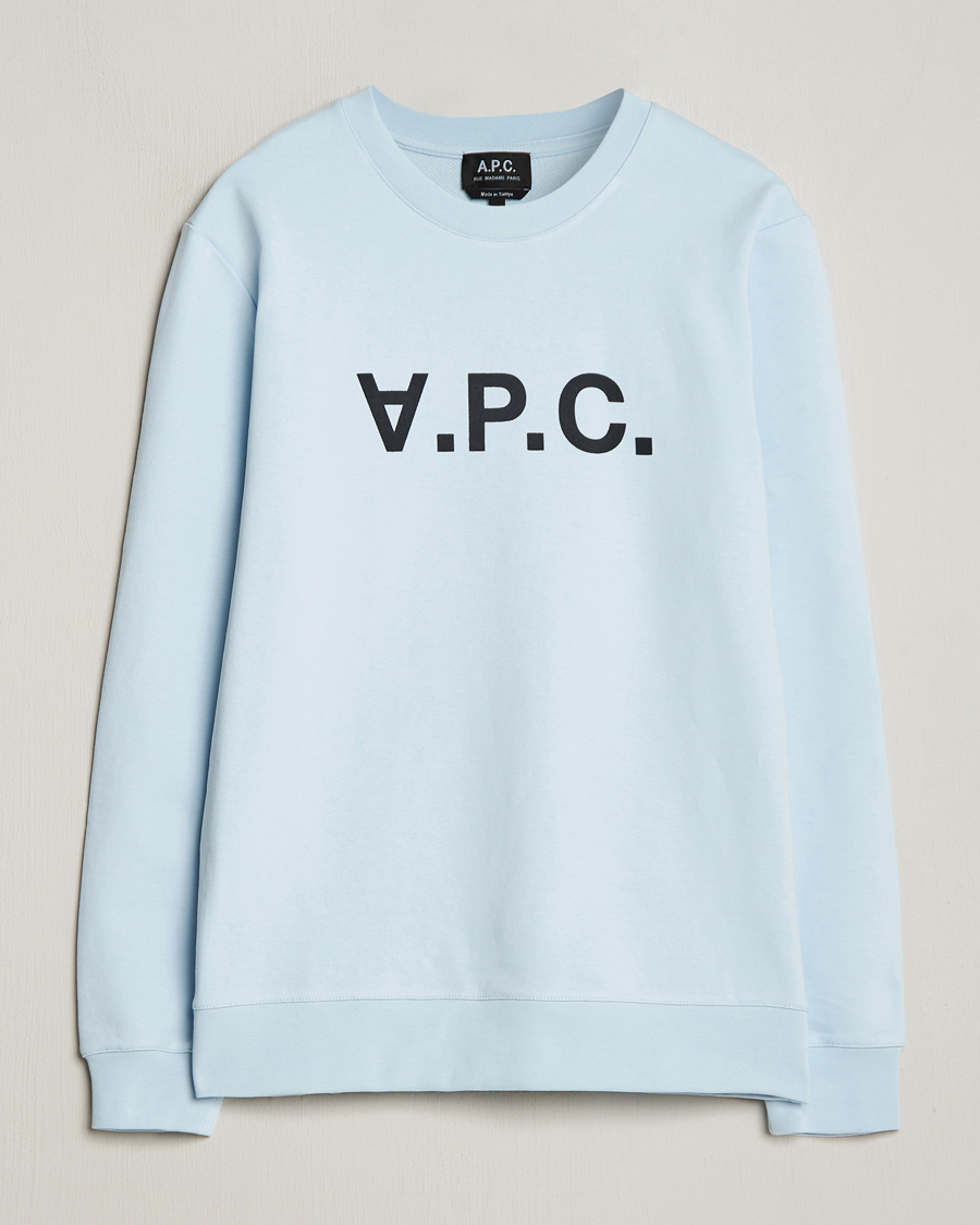 Hombres | Jerséis y prendas de punto | A.P.C. | VPC Sweatshirt Light Blue