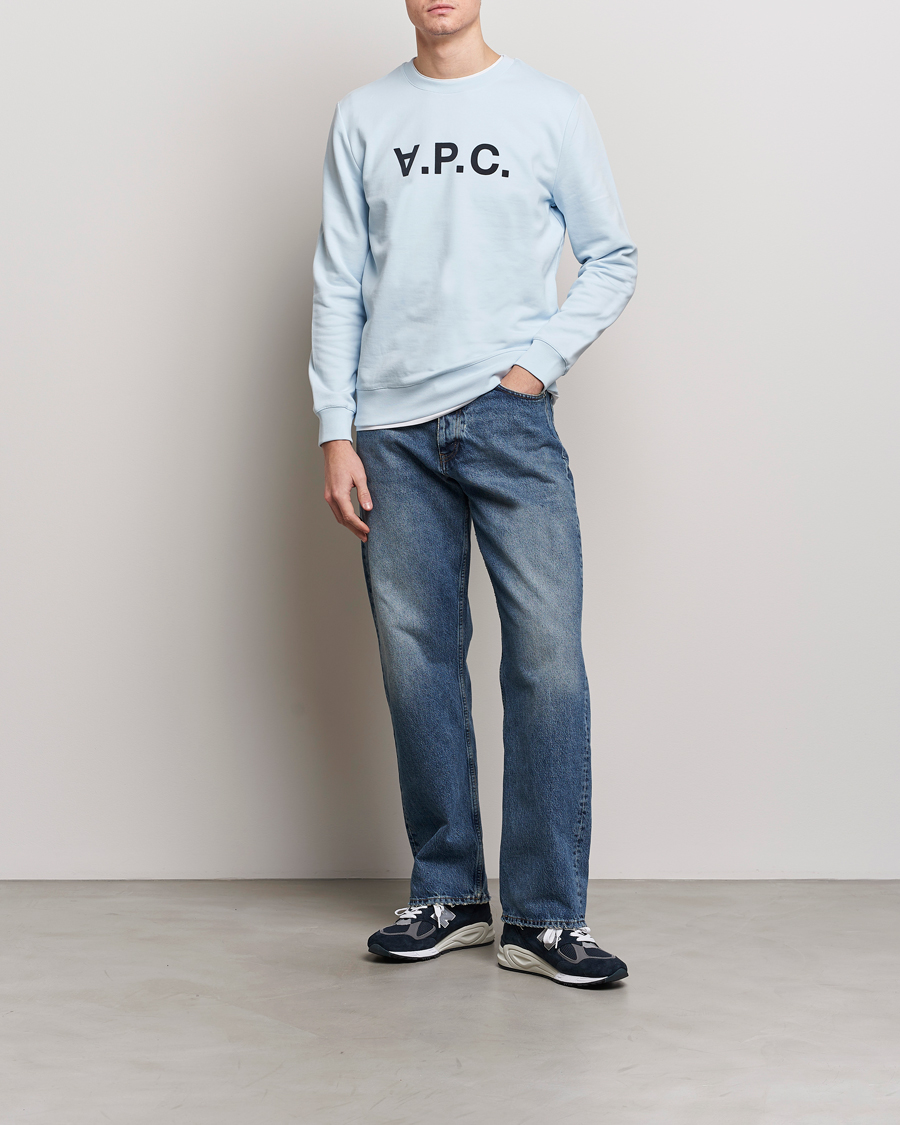 Hombres | Jerséis y prendas de punto | A.P.C. | VPC Sweatshirt Light Blue