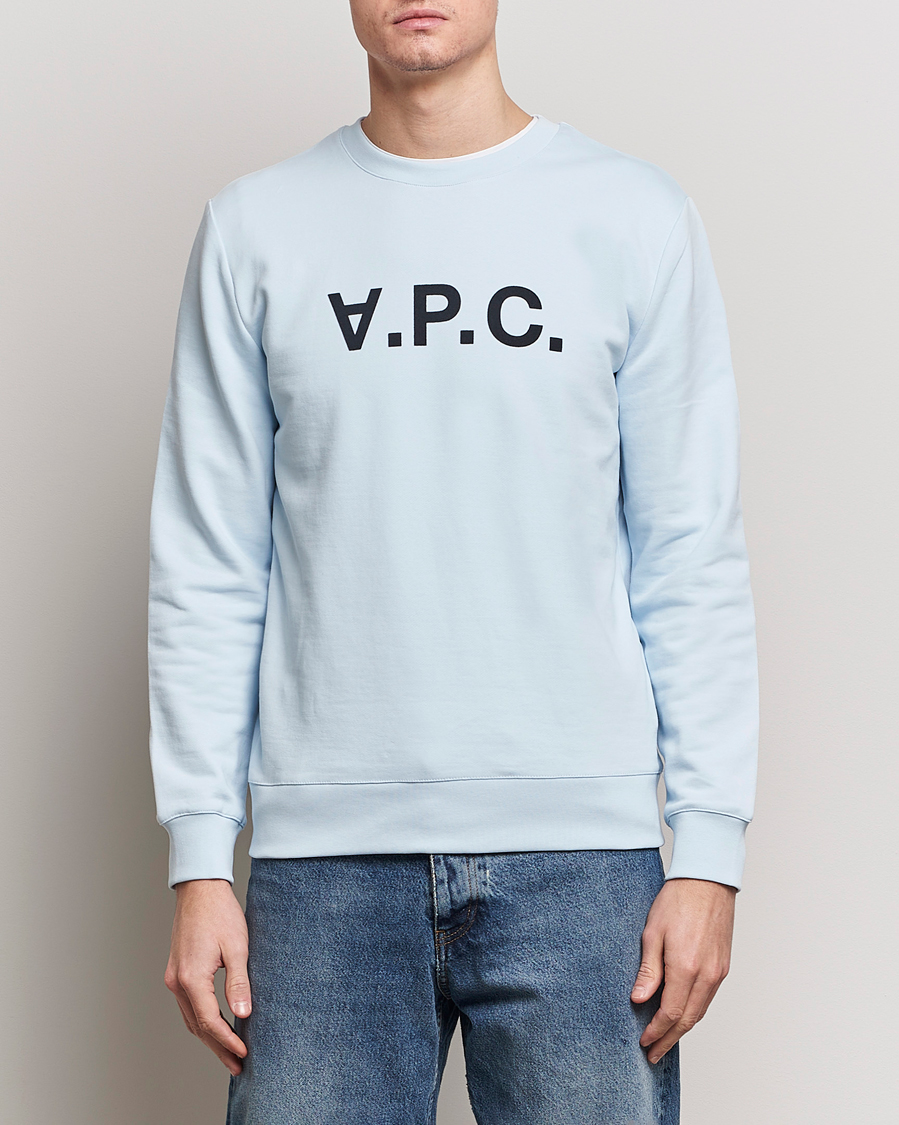 Hombres | Jerséis y prendas de punto | A.P.C. | VPC Sweatshirt Light Blue