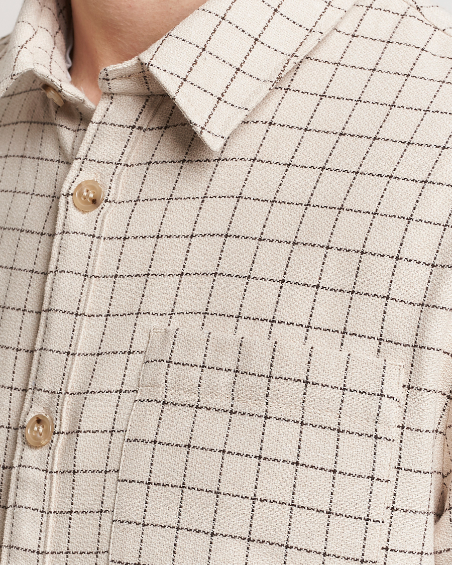 Hombres | Camisas | A.P.C. | Trek Checked Overshirt Ecru