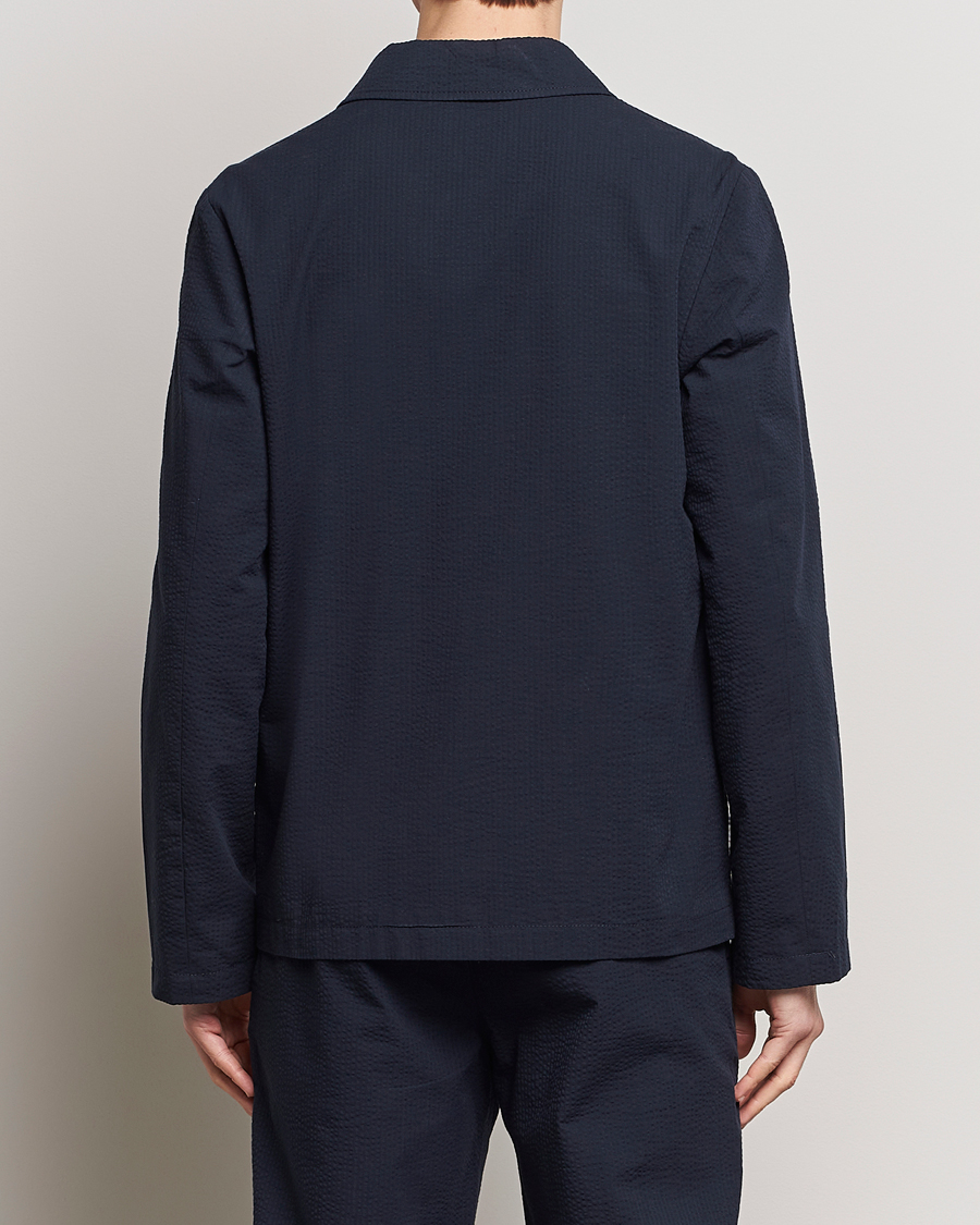 Hombres | Camisas | A.P.C. | Brest Seersucker Overshirt Dark Navy
