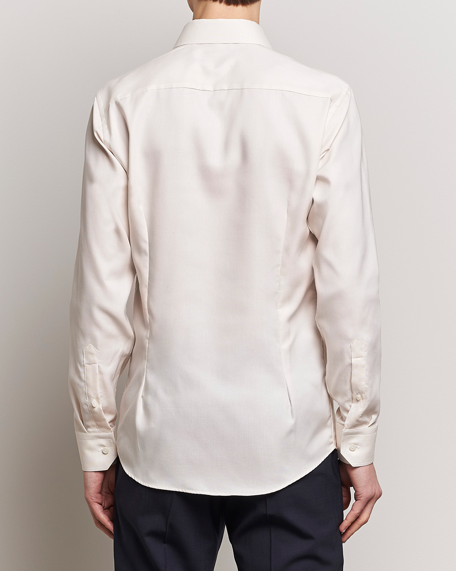 Hombres | Camisas | Eton | Slim Fit Twill Shirt Light Yellow