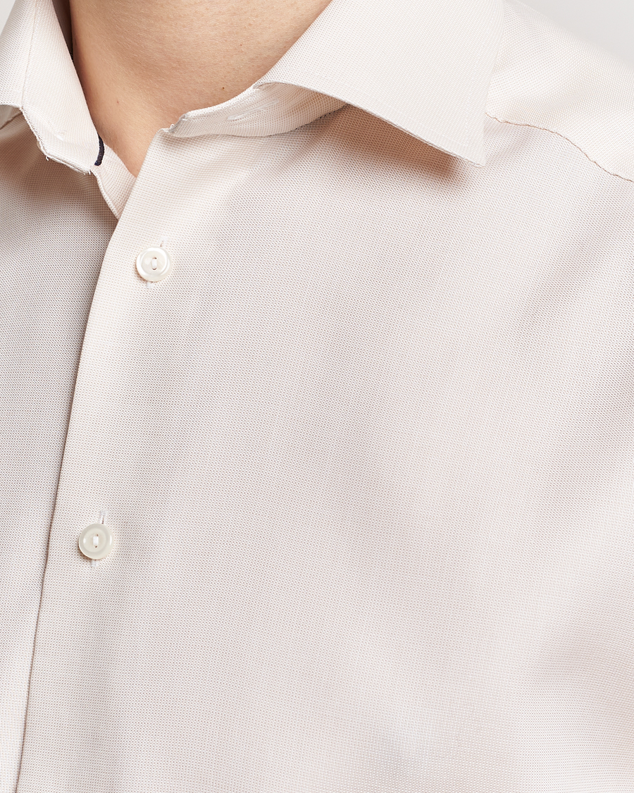 Hombres | Camisas | Eton | Slim Fit Twill Shirt Light Yellow