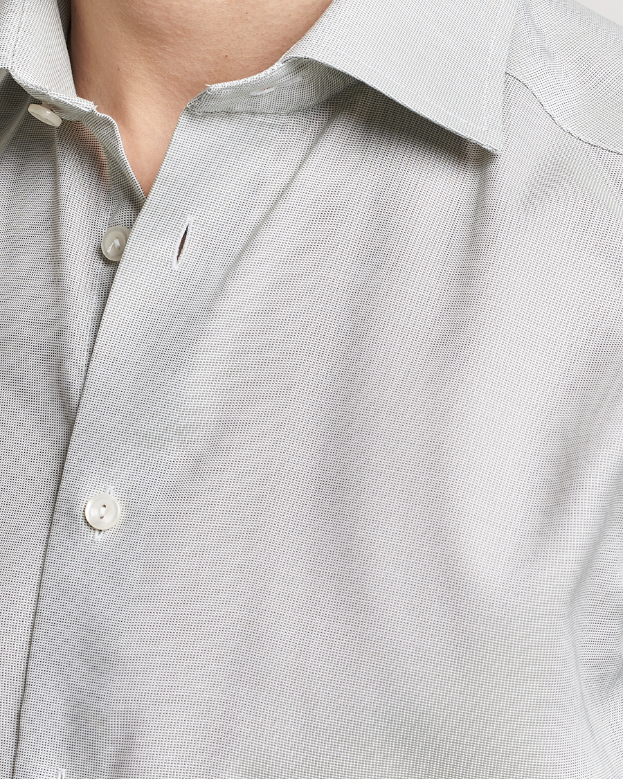 Hombres | Camisas | Eton | Slim Fit Twill Shirt Mid Green