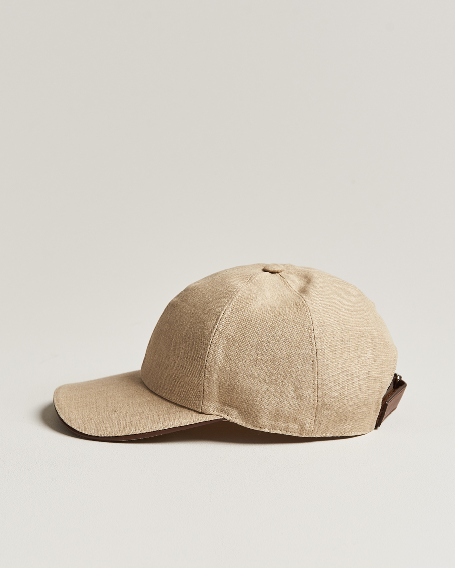Hombres | Sombreros y gorras | Eton | Solid Linen Cap Beige