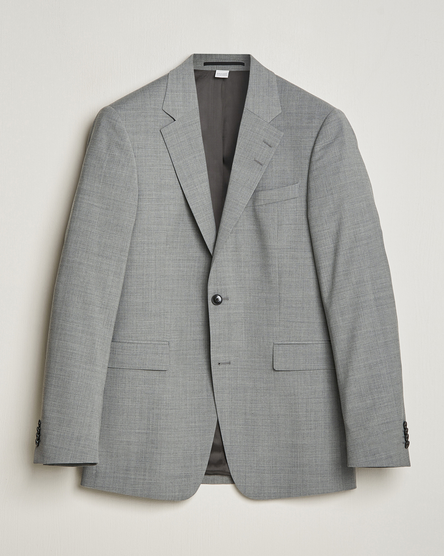 Hombres | Blazers | Tiger of Sweden | Justin Wool Travel Suit Blazer Grey Melange