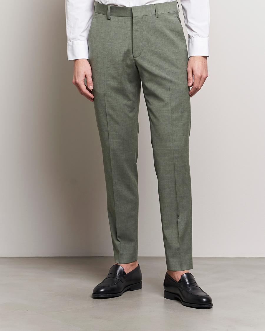 Hombres | Pantalones de traje | Tiger of Sweden | Tenuta Wool Travel Suit Trousers Shadow
