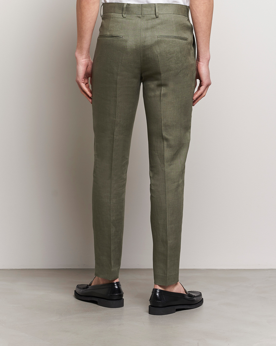 Hombres | Pantalones | Tiger of Sweden | Tenuta Linen Suit Trousers Thyme