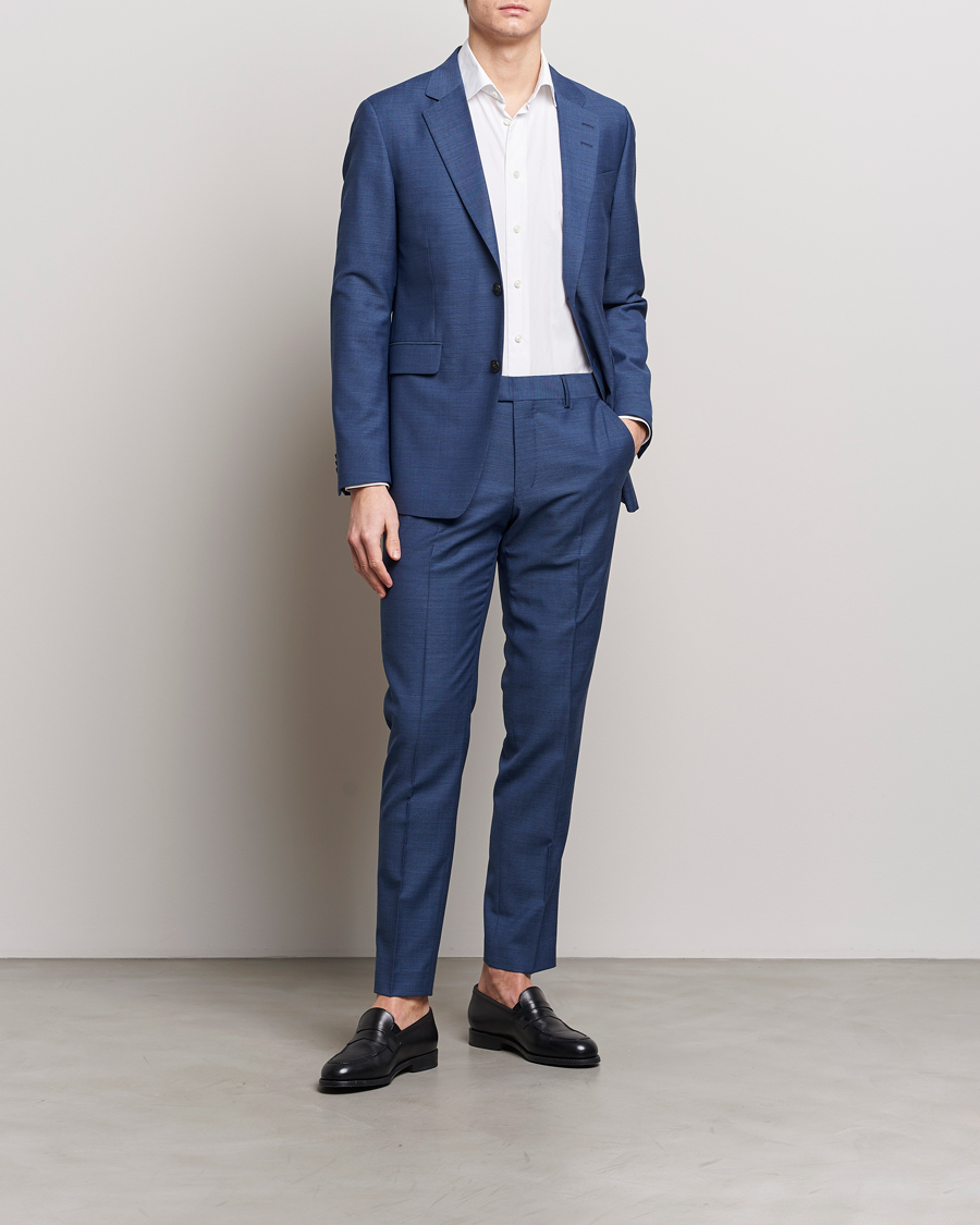 Hombres | Pantalones | Tiger of Sweden | Tenuta Wool Trousers Smokey Blue