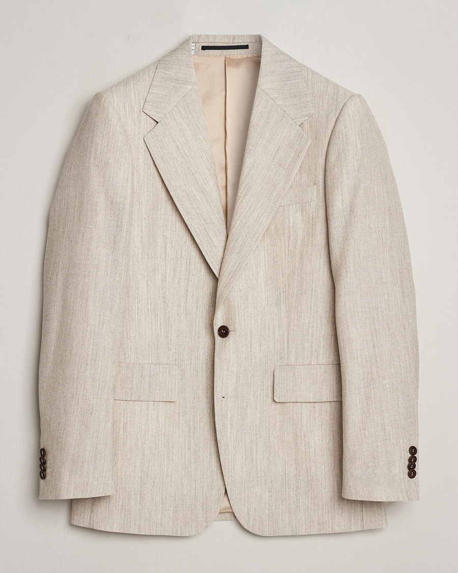 Hombres | Blazers | Tiger of Sweden | Jon Wool/Linen Canvas Blazer Natural White