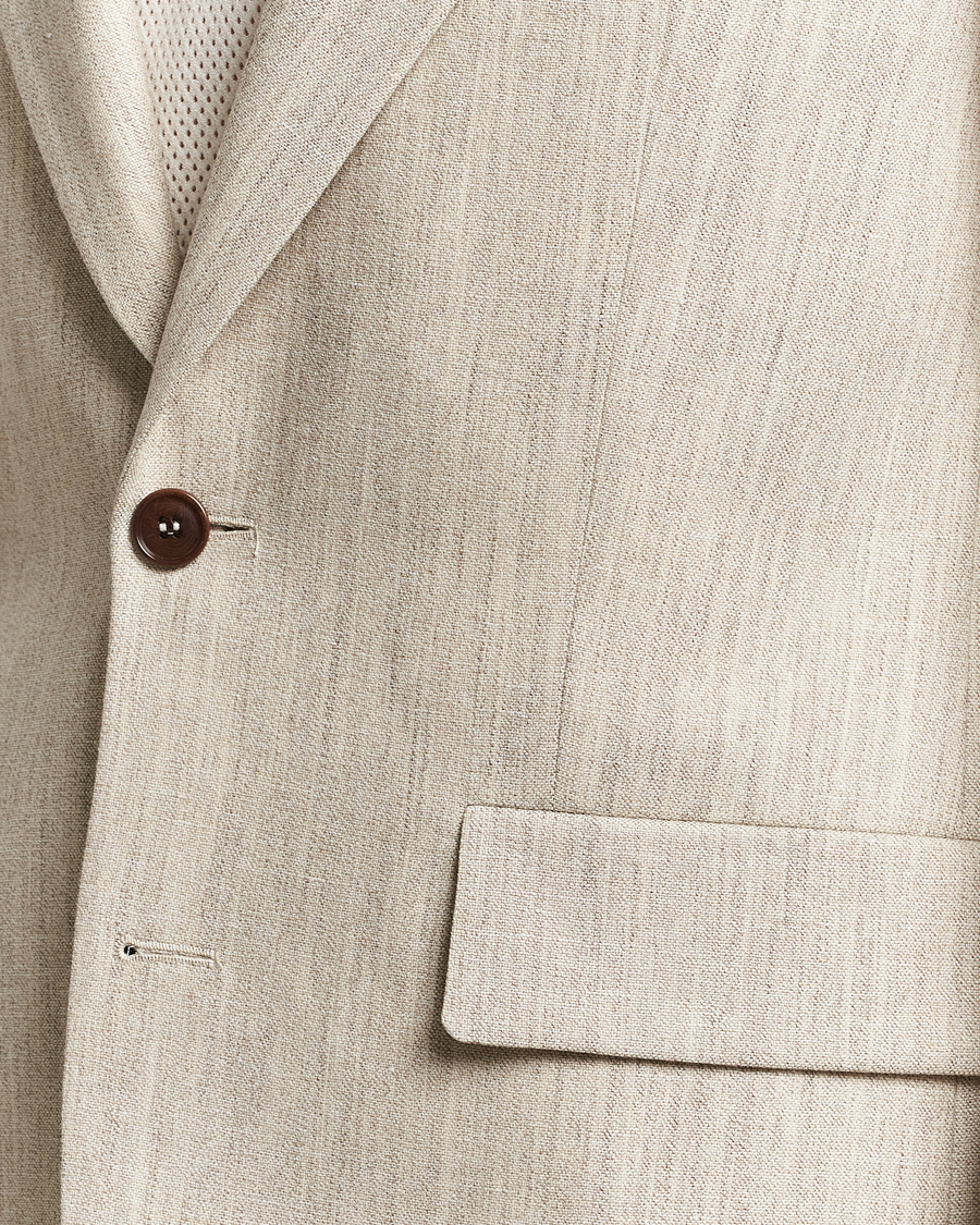 Hombres | Blazers | Tiger of Sweden | Jon Wool/Linen Canvas Blazer Natural White