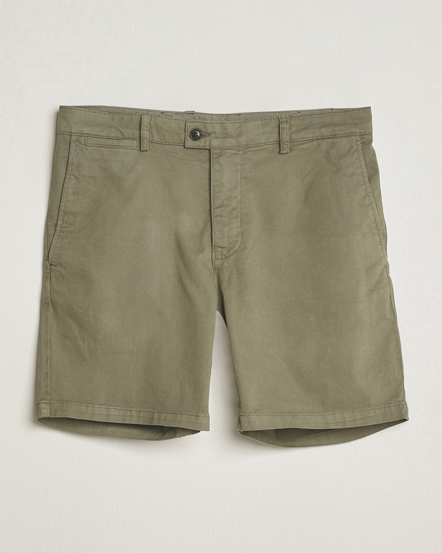 Hombres | Pantalones cortos | Tiger of Sweden | Caid Cotton Chino Shorts Dusty Green