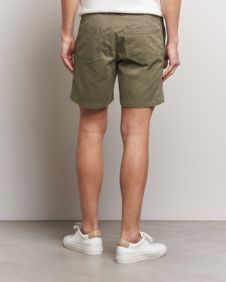 Hombres | Pantalones cortos | Tiger of Sweden | Caid Cotton Chino Shorts Dusty Green
