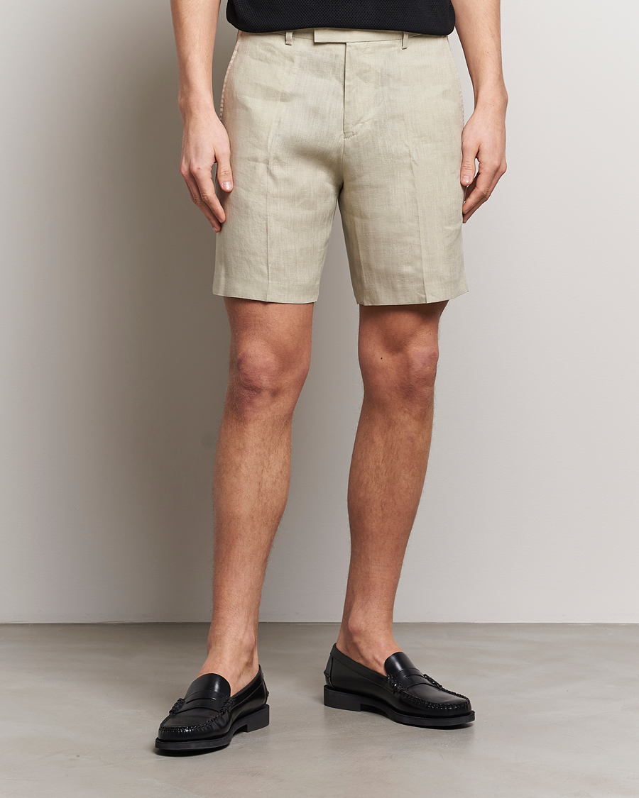 Hombres | Pantalones cortos | Tiger of Sweden | Thiago Linen Shorts Dawn Misty