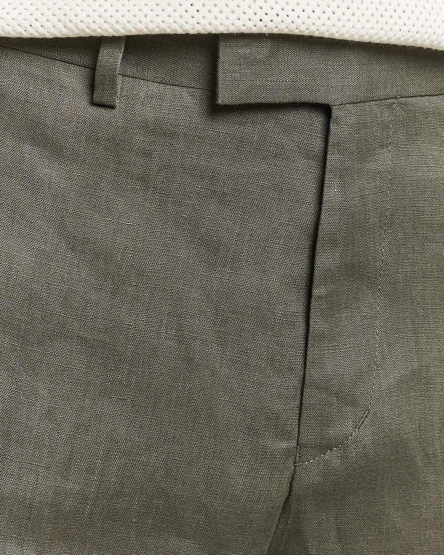 Hombres | Pantalones cortos | Tiger of Sweden | Thiago Linen Shorts Thyme