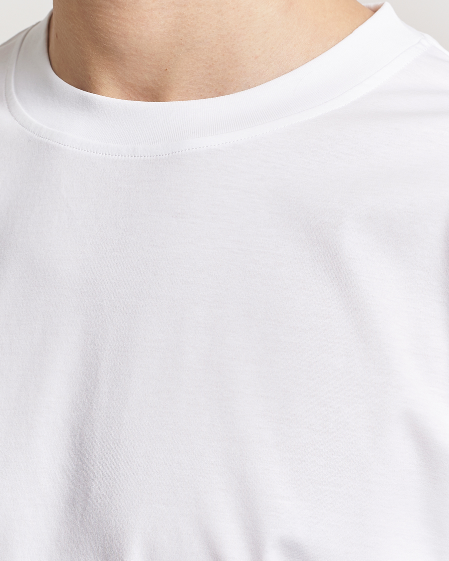 Hombres | Camisetas | Tiger of Sweden | Mercerized Cotton Crew Neck T-Shirt Pure White