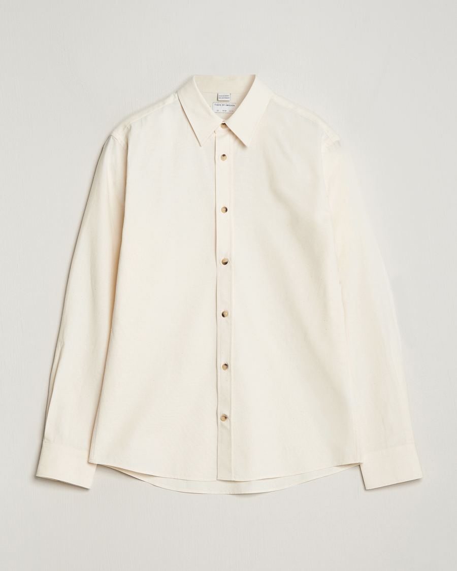 Hombres | Camisas | Tiger of Sweden | Spenser Cotton Shirt Off White