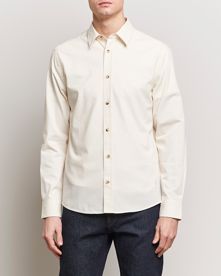 Hombres | Camisas | Tiger of Sweden | Spenser Cotton Shirt Off White