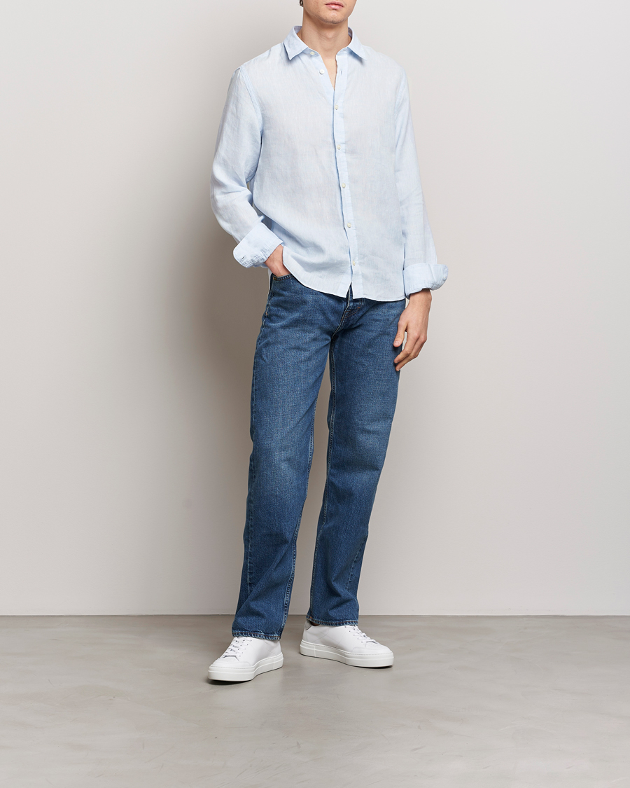 Hombres | Camisas | Tiger of Sweden | Spenser Linen Shirt Light Blue