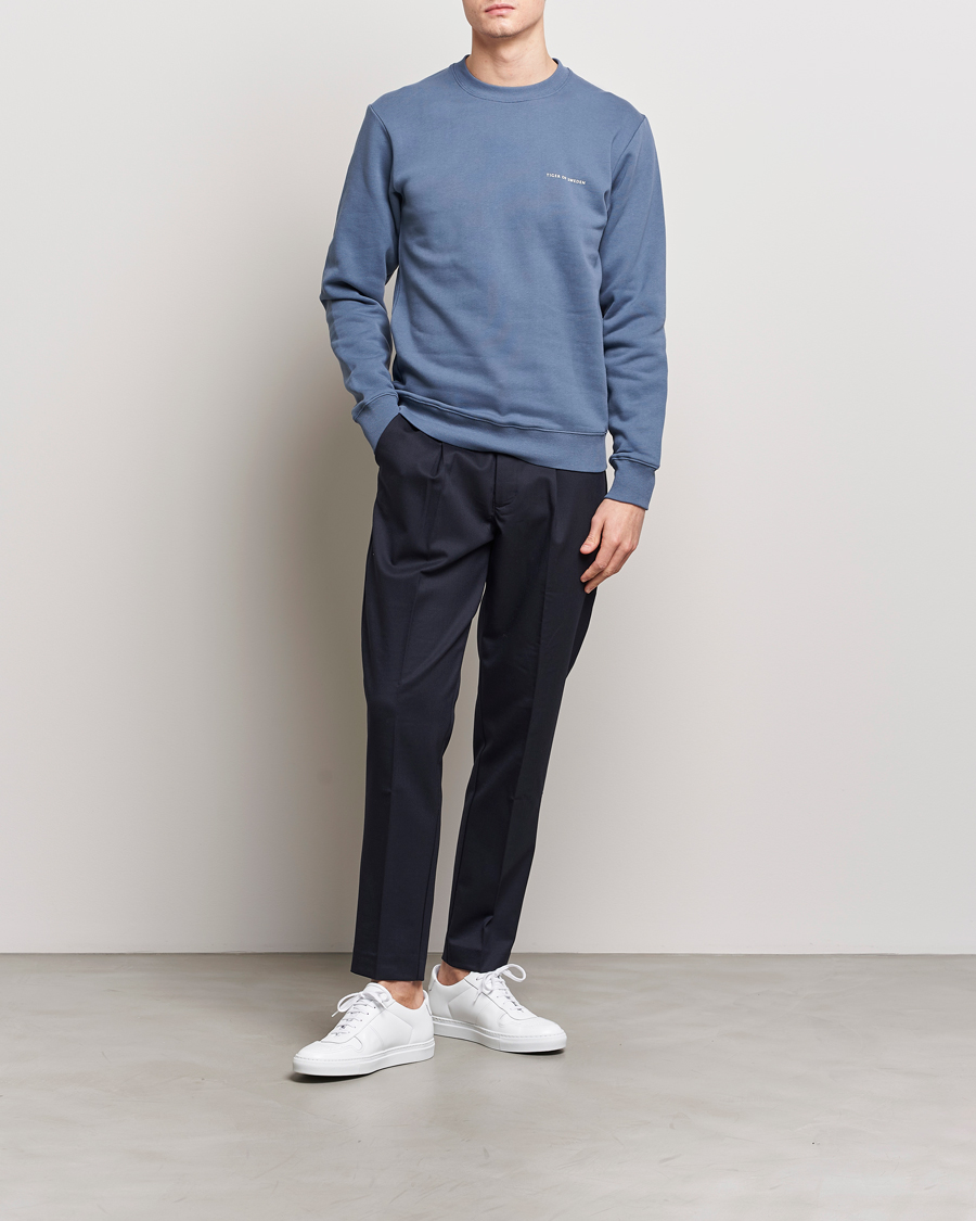 Hombres | Jerséis y prendas de punto | Tiger of Sweden | Emerson Crew Neck Sweatshirt Thunder Blue