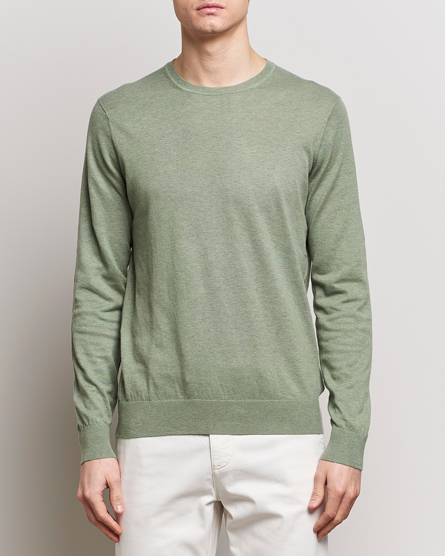 Hombres | Ropa | Tiger of Sweden | Michas Cotton/Linen Knitted Sweater Shadow