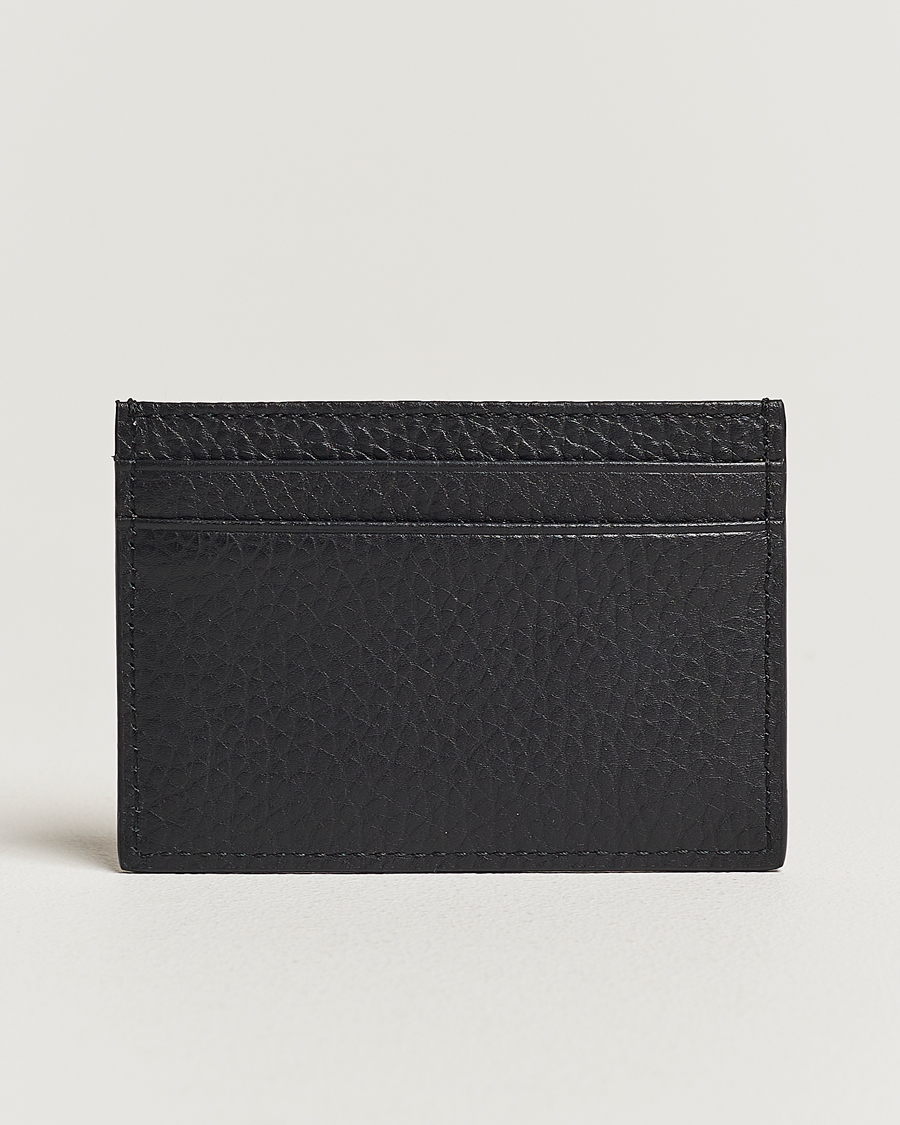 Hombres |  | Tiger of Sweden | Wharf Grained Leather Card Holder Black
