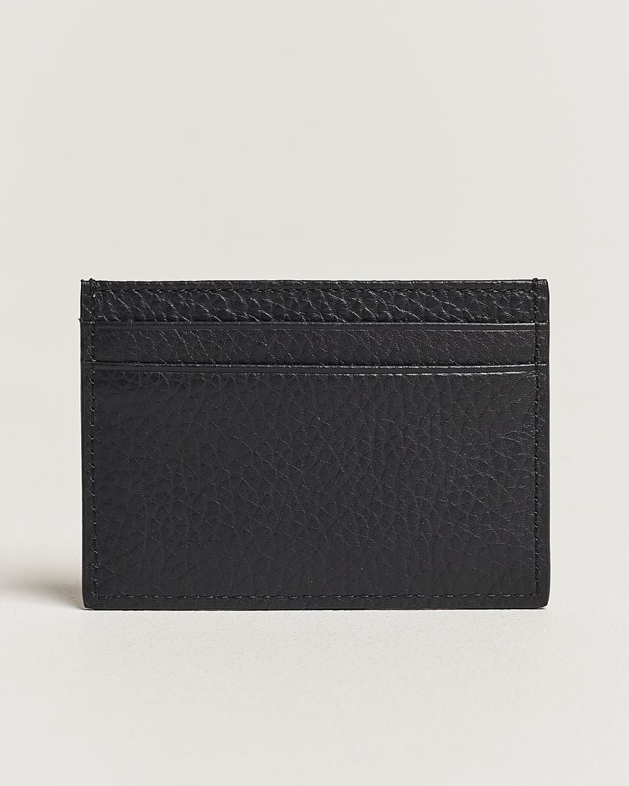 Hombres | Tiger of Sweden Wharf Grained Leather Card Holder Black | Tiger of Sweden | Wharf Grained Leather Card Holder Black