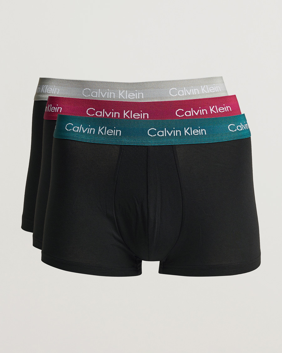 Hombres | Ropa interior y calcetines | Calvin Klein | Cotton Stretch Trunk 3-pack Grey/Green/Plum