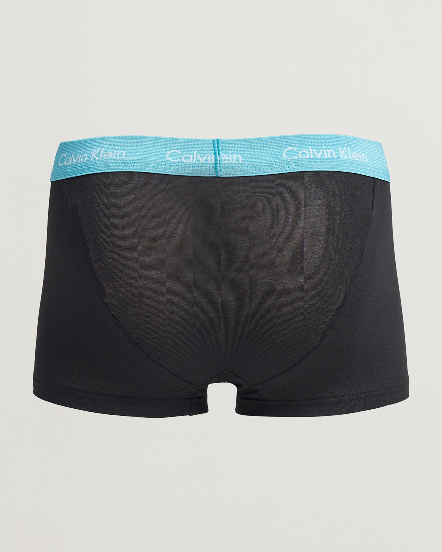 Hombres | Bañadores | Calvin Klein | Cotton Stretch Trunk 3-pack Turqoise/Grey/Navy