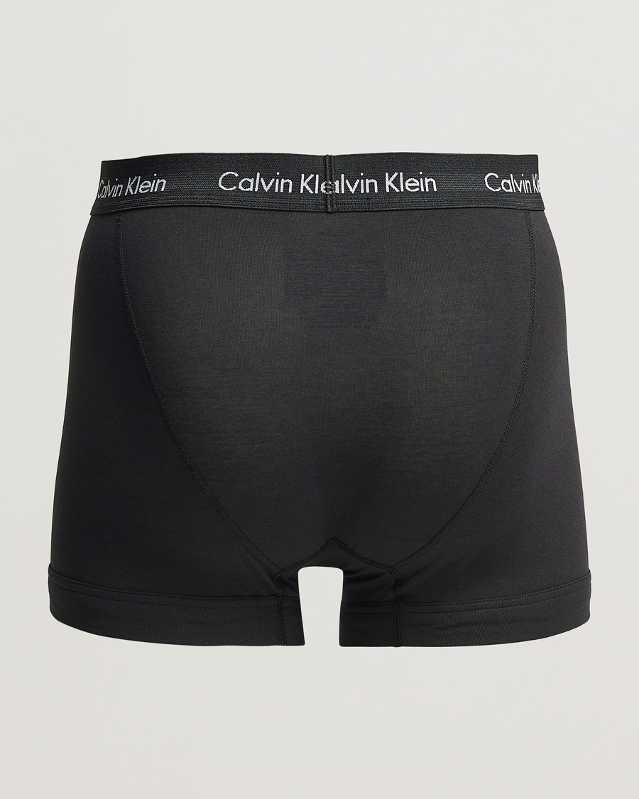 Hombres | Bañadores | Calvin Klein | Cotton Stretch Trunk 3-pack Black/Rose/Ocean